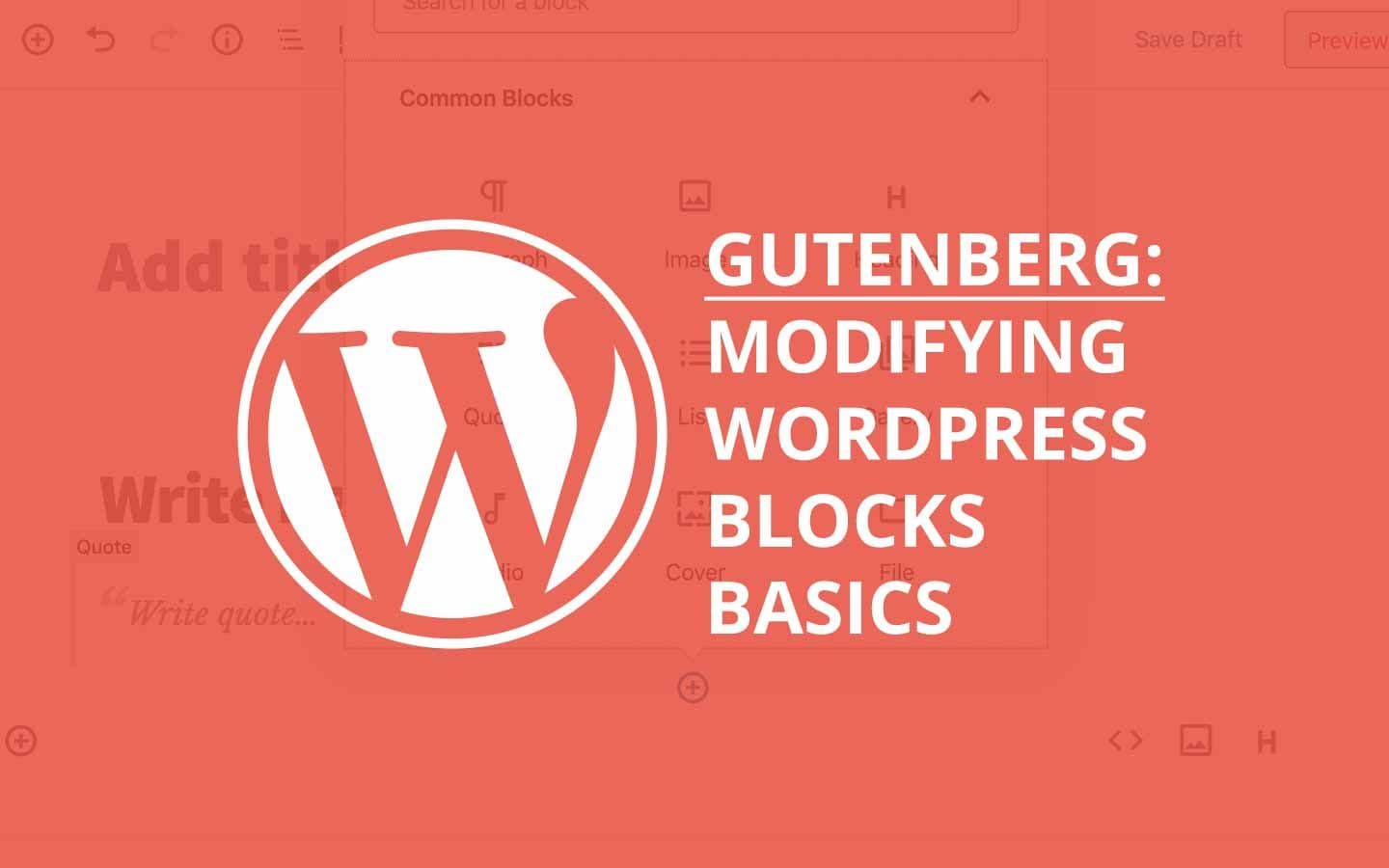 Cover Image for Extending WordPress Blocks Basics