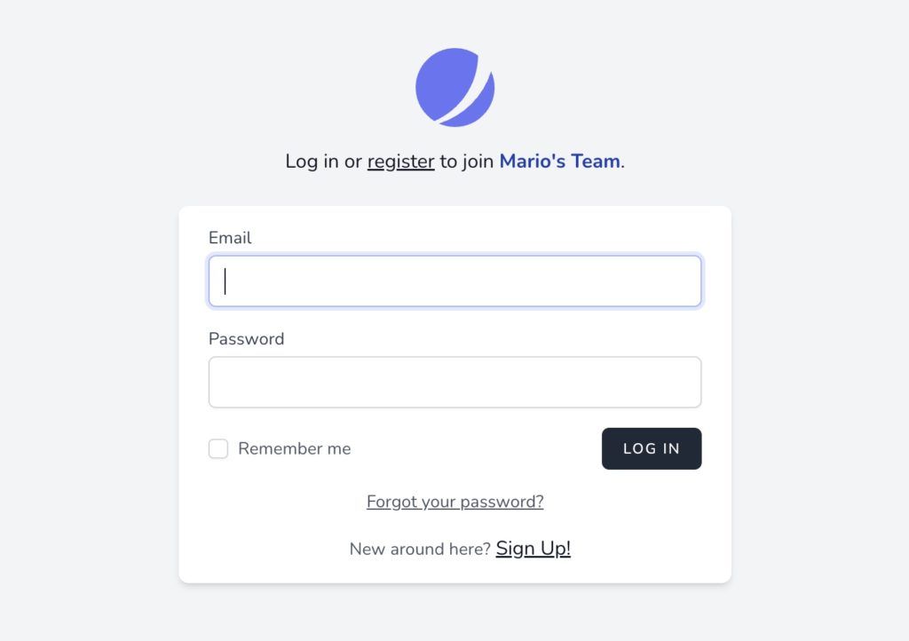 Improved Team Invitation Login Page